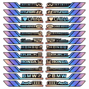 Car body laser reflective personalized sports car sticker triangle window laser reflective colorful gradient scratch blocking