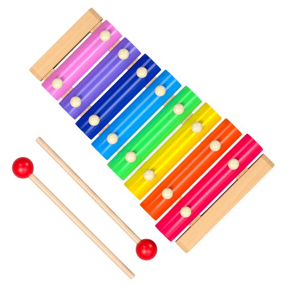 
Solid wood octave hand percussion instrument for 0 to 3 years old enlightenment early education baby musical instrument baby fun percussion toy children's gift