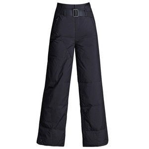 
Down cotton pants for women with wide-leg pants for winter new high-waist loose casual nine-point pants down cotton pants boot pants
