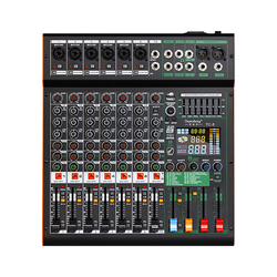 Depu Sound Tc-8 Mixer Professionale Riverbero Stereo A 8 Vie 99 Effetti Miscelazione Di Gruppo Usb Bluetooth Bilanciata