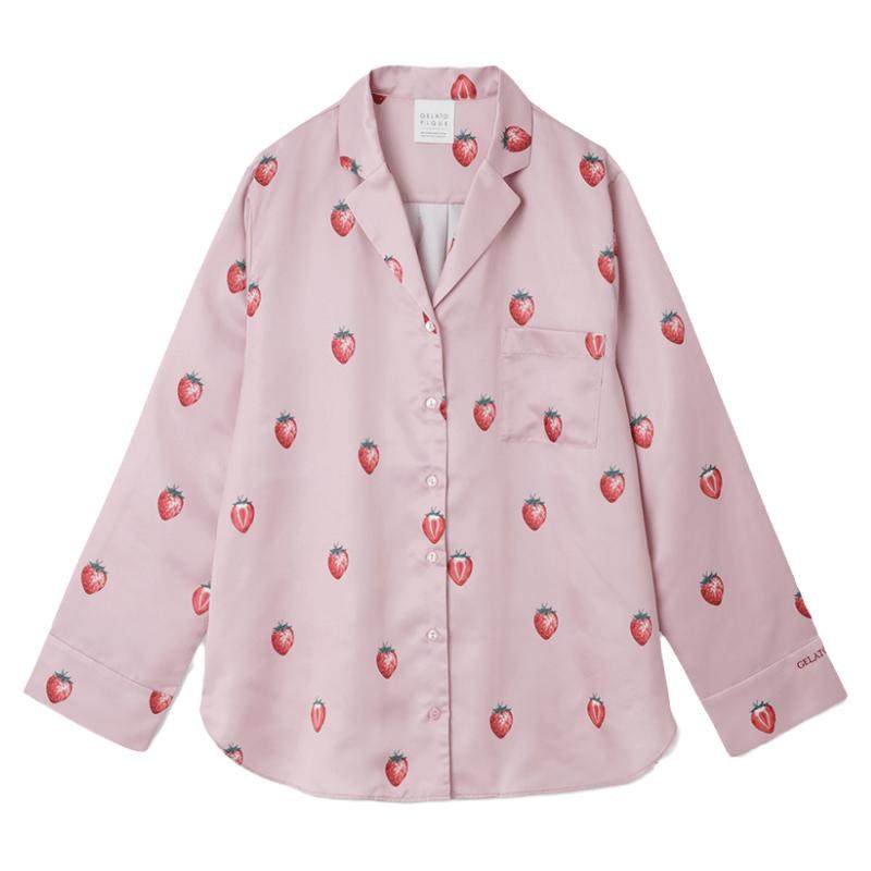 Gelato Pique Women's Strawberry Satin Pajama Set - Pwft231261