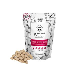 New Zealand woof freeze-dried dog snacks beef and sheep belly green mouth shell nutrition air-dried teeth grinding stick training reward mix dog food
