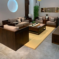 Современный и минималистичный диван, мебель из натурального дерева, вилла