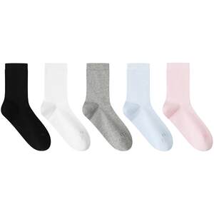 
ubras Xinjiang cotton women's solid color short-tube mid-tube socks 15A antibacterial breathable deodorant pure cotton socks right-angle socks women's socks