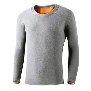 
Men's warm gold velvet long-sleeved T-shirt in autumn and winter thickened velvet autumn clothes and autumn pants cold-proof underwear suit tops