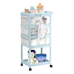 [Free hanger] Baby product storage rack and feeding table