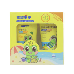 
Frog Prince children's sunscreen comes with after-sun repair milk for baby students and military training to isolate ultraviolet rays and can be used by the whole family