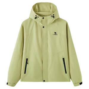Camel Mountain and Sea Jacket Mountain Series Outdoor Hard Shell Mountaineering Wear Men's Spring Jacket 2026 Windproof Travel Wear for Women
