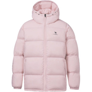 Camel outdoor pink down jacket short 2026 water-repellent down jacket for men and women warm jacket bread coat