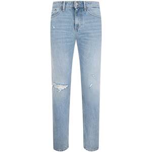 
Tommy autumn and winter men's American casual retro trend ripped mid-waist slim slim micro-elastic washed jeans