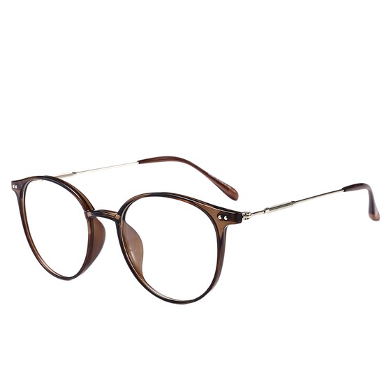 
Xiaohongshu plain ultra-light tr90 glasses frame women's brown frame can be equipped with lenses myopia frame eye frame men