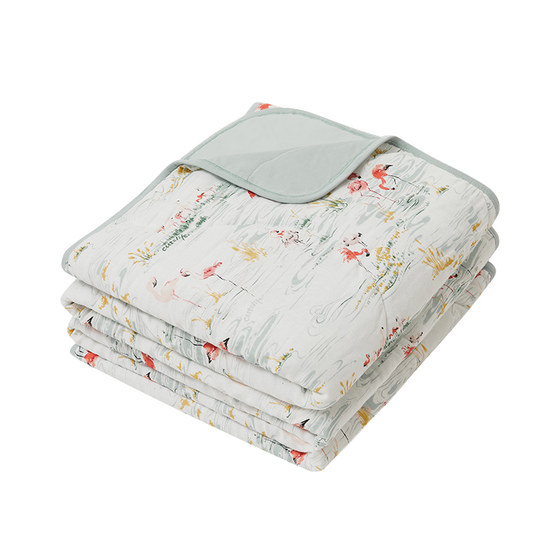 cutelife [light feather] baby air-conditioning quilt universal feather quilt bamboo cotton cover quilt parent-child comfort