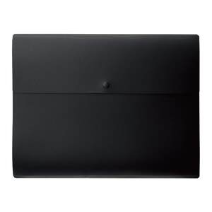 
Japan LIHIT LAB. Xili Black Business Series Office Supplies Insert Information Booklet Top-Opening File Box Portable File Box Board Clip Single-chip Clip File Cover Folder A4/A5