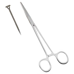 新款不锈钢取钩钳摘钩器脱钩器钓鱼加长弯嘴路亚钳摘鱼钩钳镊子