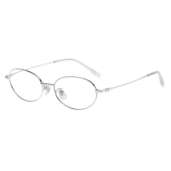 
Ultra-light pure titanium oval narrow-frame glasses for women with myopia can be equipped with prescription anti-blue light Korean style cool-feeling plain-faced eye frames