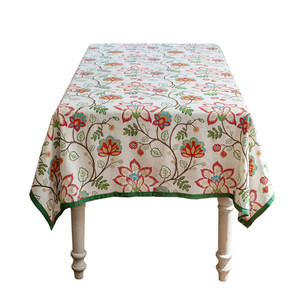 American tablecloth linen coffee table cloth high-end atmosphere retro pastoral rectangular dining table tablecloth round table cloth