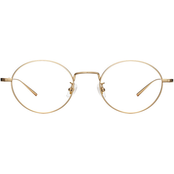 
Kagamine gold-wire oval glasses for women, white, high-end, nearsighted, can be equipped with ultra-light pure titanium anti-blue light eye frames