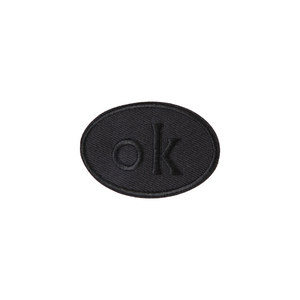 Self -adhesive Ding Ding Dicker Black Embroidery Badge Patching down jacket clothes pants T -shirt male repair and cutting holes without traces