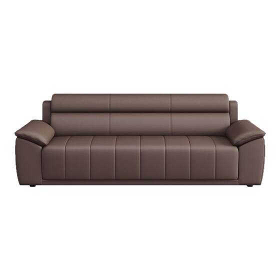 
Cat claw leather office sofa simple business reception room rest area three-seat leather coffee table combination