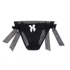 Japanese underwear mesh women's sexy lace up can be undone, low waisted girl pure desire lace up romantic triangle pants