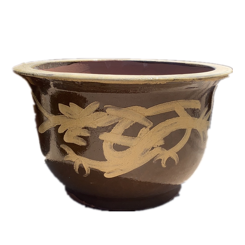 Dragon Vat Flower Pot Uniformly Glazed Clay Vat Coarse Pottery Large ...
