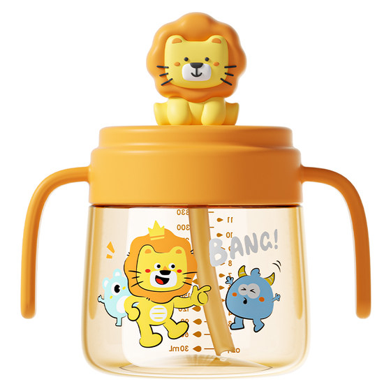 
Little Potato Children's Milk Cup 2 3-year-old and above baby straight drinking cup ppsu with scale strap out-going sippy cup