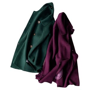 Jonita Mama Women's Clothing 2026 Autumn and Winter Middle-aged and Elderly Double-sided Wool Coat Mid-Length Zero Cashmere Coat