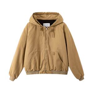Mr. Jiangnan NewJNXS American retro washing faded work clothes cotton clothes men's winter hooded loose couple jacket

