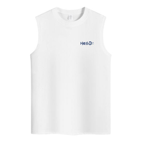 Xinjiang 100% pure cotton vest men's t-sports and fitness vest sleeveless T-shirt loose cotton base sweat shirt top