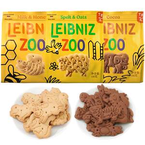 
Bailushun imported from Germany Leibniz animal-shaped butter biscuits milk honey oatmeal breakfast biscuits