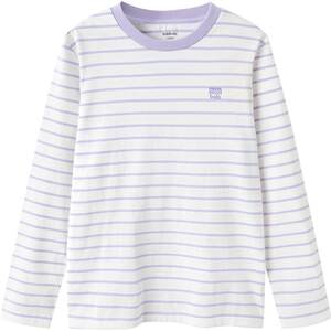 
Balabala children's long-sleeved T-shirt boys and girls pure cotton white bottoming shirt spring and autumn big children's striped top