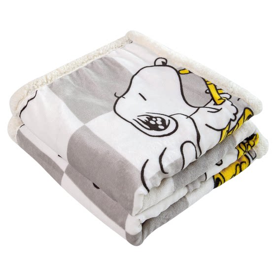
70x100cm Snoopy Class A double-sided blanket winter air-conditioned sofa nap flannel children's blanket sherpa