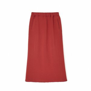 
JuChen red air cotton elastic waist casual skirt women's mid-length temperament skirt SS011996