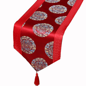 Yi Biyu Chinese -style brocade fashion happy celebration table flag simple rural table table cloth coffee table fabric wealth bed flag
