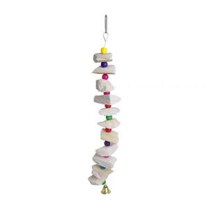
Parrot supplies cuttlefish bone calcium supplement tiger skin molars black phoenix peony parrot hamster turtle hanging string chewing toys to relieve boredom