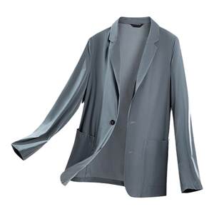High end summer thin sun protection suit for men's top, ice silk spring/summer casual small suit, single suit jacket, single piece ultra-thin