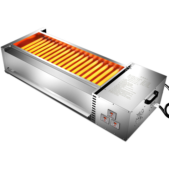 Electric Skewer Grill - Indoor Smokeless BBQ Stove - Black