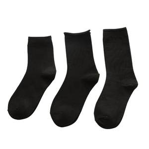 Black sock children with small leather shoes in summer long non -pure cotton tide spring and autumn women's middle pile of sock sock shoes
