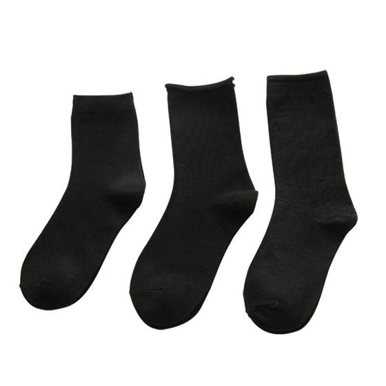 Black sock children with small leather shoes in summer long non -pure cotton tide spring and autumn women's middle pile of sock sock shoes

