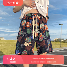 Beach pants summer trend loose casual floral shorts