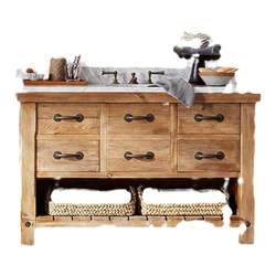 American country style floor-to-ceiling bathroom wash basin cabinet