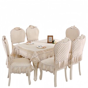 
European-style dining table and chair covers universal four-season dining table fabric chair covers and chair cushion sets stool cushion covers for home use