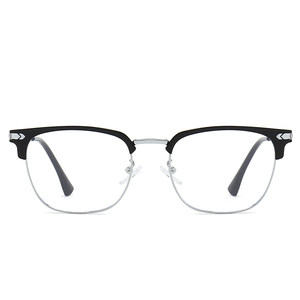 
Korean new half-frame glasses men's sexy color change myopia can be matched with number of lenses, handsome anti-blue light eye frame