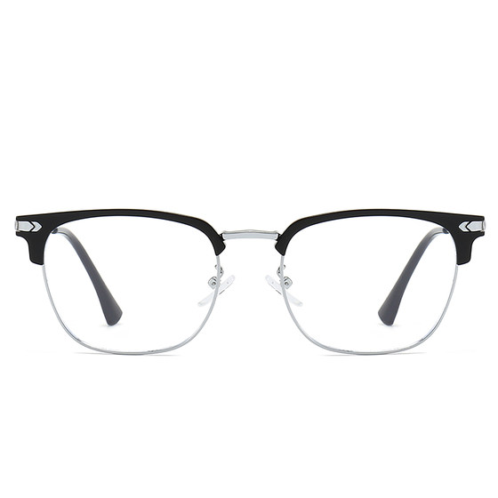 
Korean new half-frame glasses men's sexy color change myopia can be matched with number of lenses, handsome anti-blue light eye frame