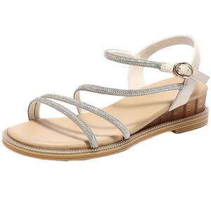 
Senda Fashion Sandals Women's Xia Xin Shopping Mall Same Style Thick-Soled Wedge Shoes XMD01BL5
