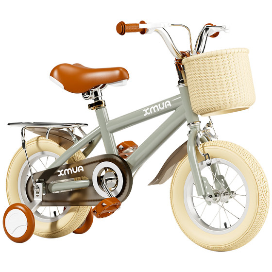 
Children's bicycle boy 2-3-6-7-10-year-old baby girl pedaling bicycle kids British retro children's bicycle