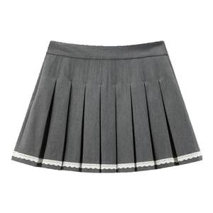 
[Same style in shopping mall] Rakuding lace decorated pleated skirt winter college style knitted skirt C1GEE4254