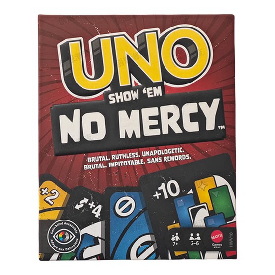 
Official Genuine No Mercy UNO NO Mercy Cards Casual Party No Mercy Board Game Poker Cards