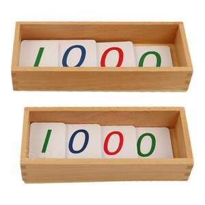 
Montessori mathematics teaching aids 1-9000 digital card PVC international Montessori early childhood education educational toys