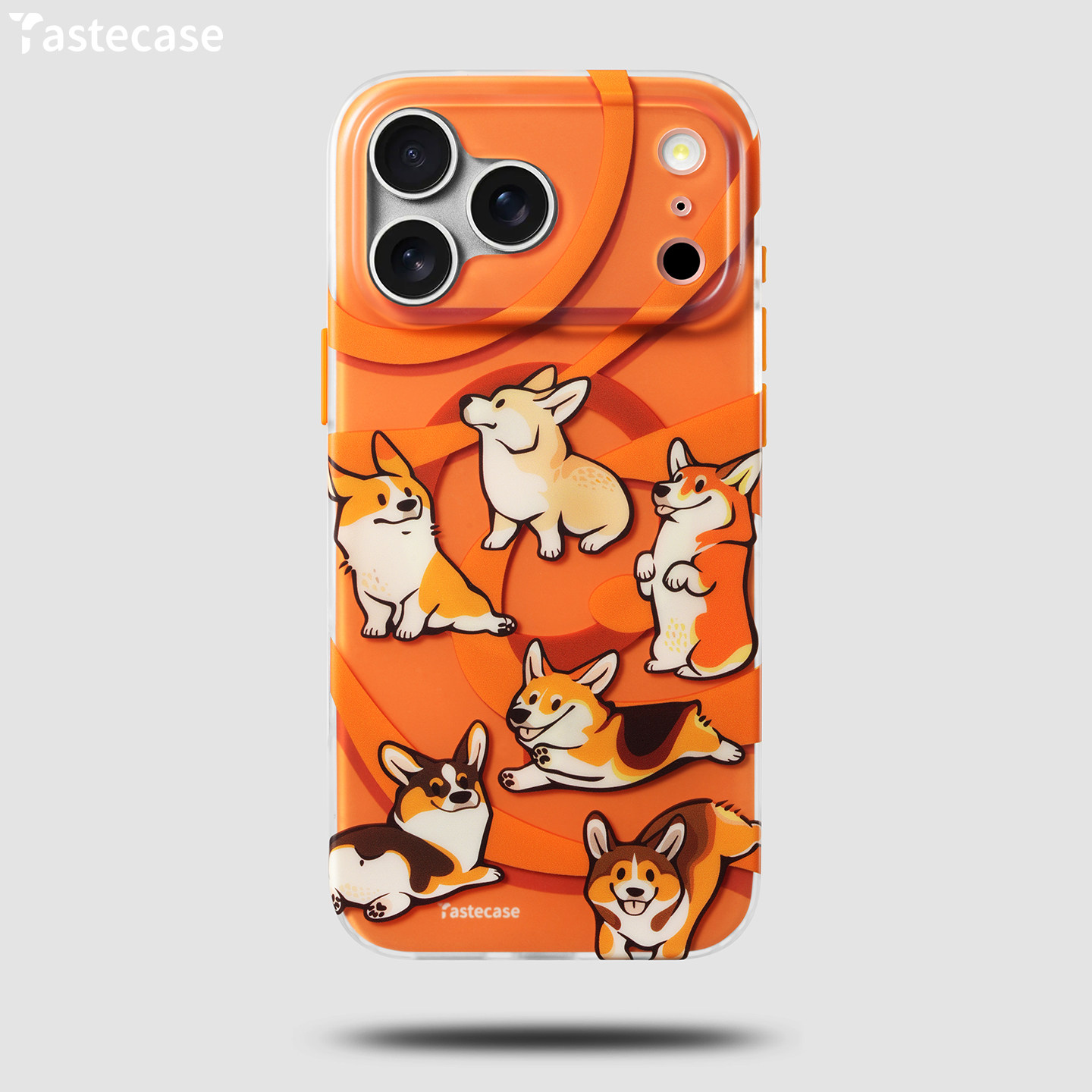 Cute Corgi Dog - Starry Sky Cat Glitter Sakura Dance Corgi Phone Case for iPhone 17, 16, 15, 14 and 13